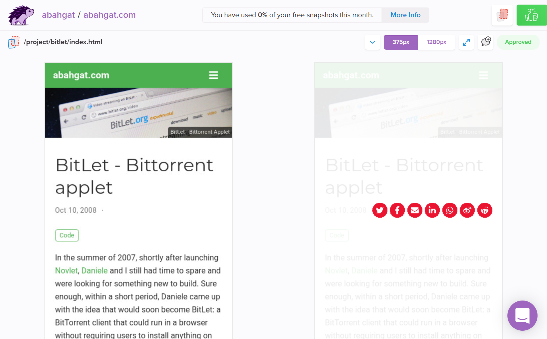 Visual and HTML Testing for Static Sites